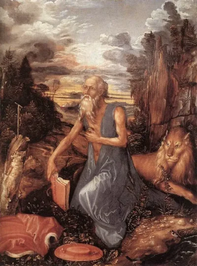 albrecht durer st jerome in the wilderness