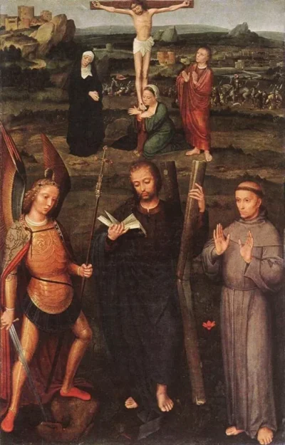 adrien isenbrandt archangel st michael, st andrew and st francis of assisi