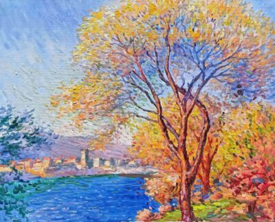 Oil Painting Reproduction of Antibes Seen from the Salis Gardens