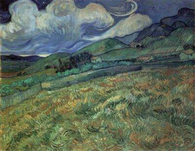 Mountainous Landscape Behind Saint-Paul Hospital