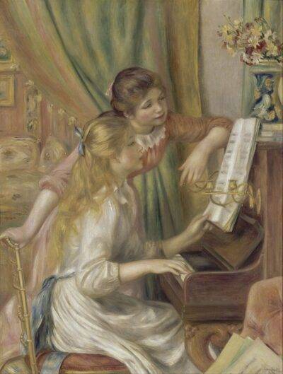 Two Young Girls at the Piano