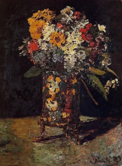 adolphe joseph thomas monticelli bouquet of flowers