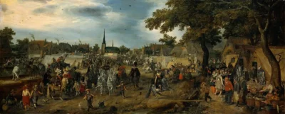 adriaen pietersz van de venne princes maurits and frederik hendrik of orange at the valkenburg horse fair