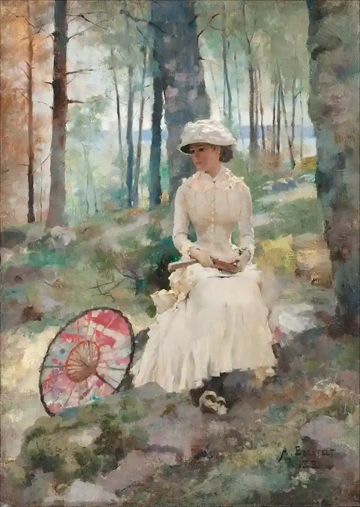 albert edelfelt under the birches