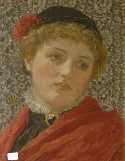 Albert Joseph Moore_Head and Shoulders of a Young Woman