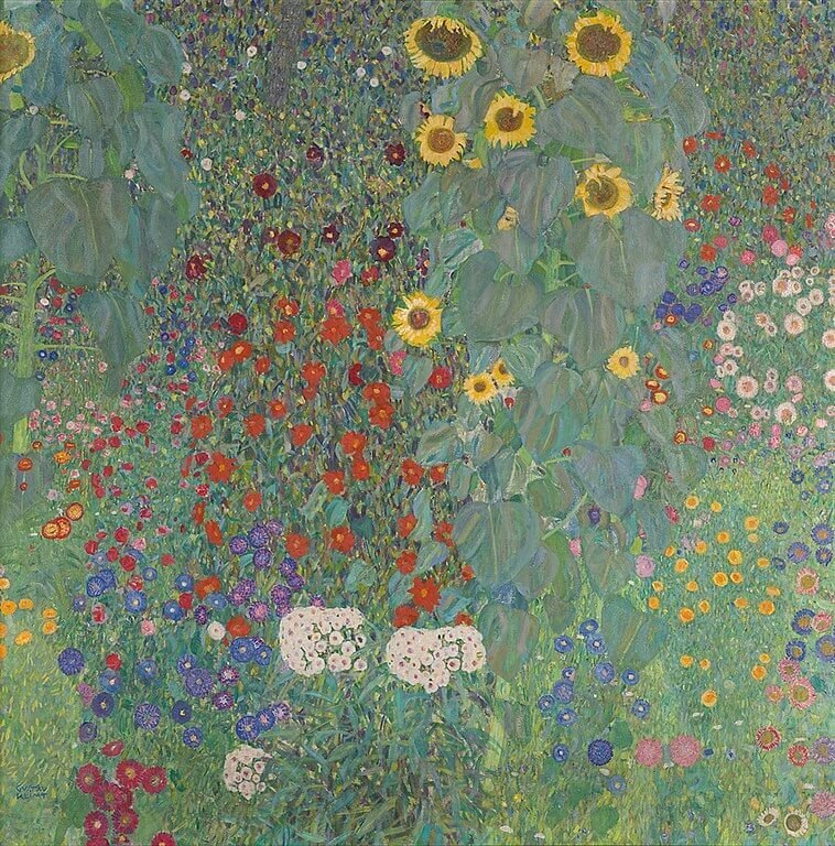 Farm Garden with Sunflowers