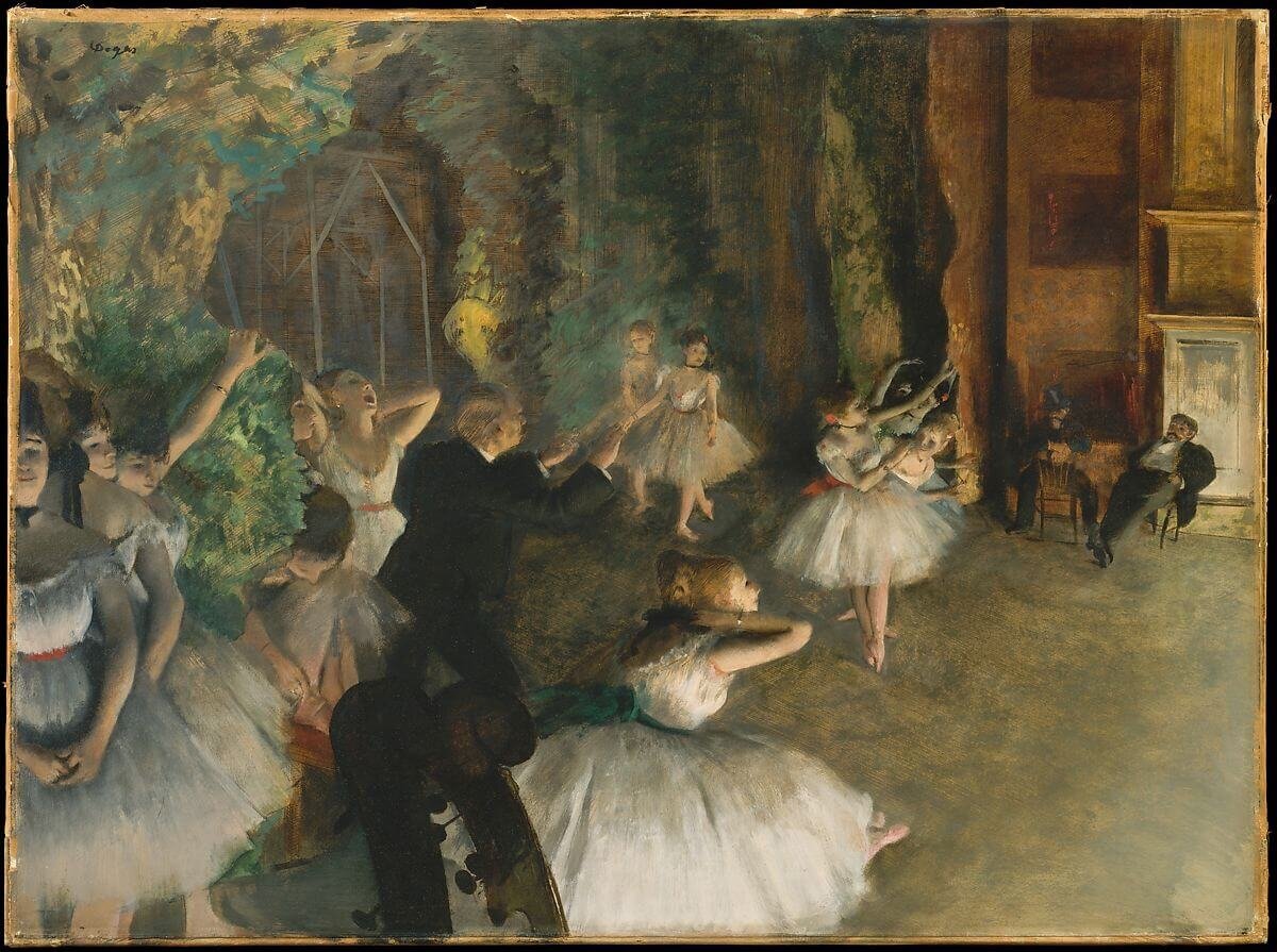 Rehearsal of Ballet on the Stage