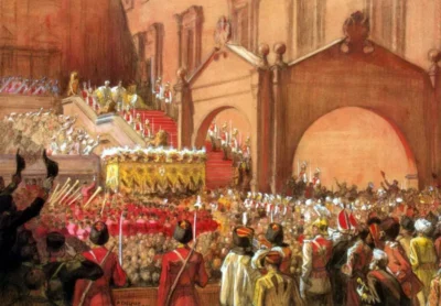 albert edelfelt the release of emperor nicholas ii after his coronation on the red porch