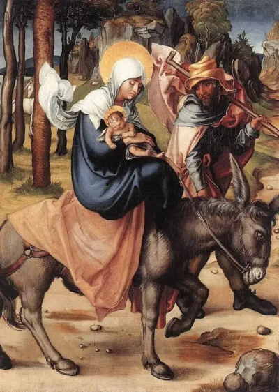 albrecht durer the seven sorrows of the virgin, the flight into egypt